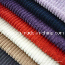 Fabrication en Chine de tous les types de tissu en velours côtelé en polyester
